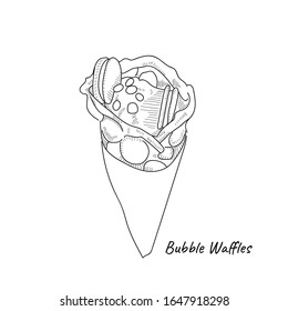 Ilustración de barrido de burbujas dibujadas a mano vectorial eps 10