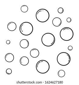 hand drawn Bubble water vector illustration design template doodle