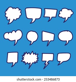 Hand drawn bubbles speech