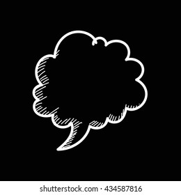 Hand drawn bubbles speech Illustration design