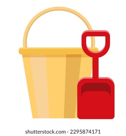 hand drawn bucket summer icon vector illustration