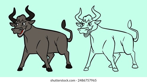 Hand Drawn Buffalo Vector Illustration