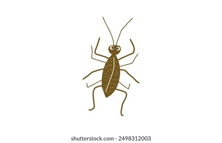 Hand drawn bug insect isolated at white background