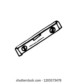 Hand drawn building level doodle. Sketch style icon. Decoration element. Isolated on white background. Flat design. Vector illustration.