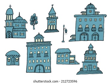 Hand Drawn Buildings