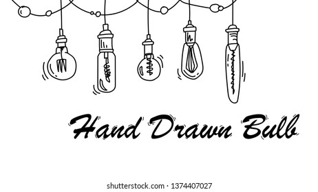 hand drawn bulb set