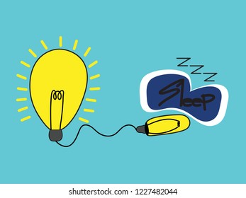 Hand drawn bulbs set, Flat style vector illustration. Hand draw doodle light bulb. Business and leadership concept, vector illustration Flat style.