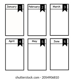 Hand drawn bullet journal elements.
