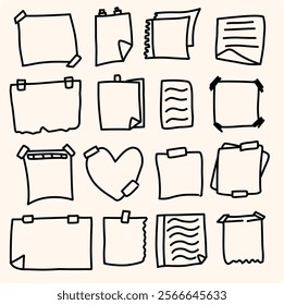 Hand drawn bullet journal elements for planner, diary, notebook