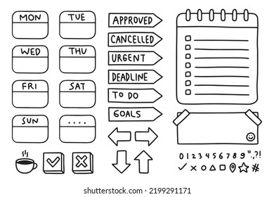 Hand Drawn Bullet Journal Planner Template