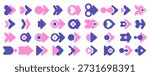 Hand drawn bullet point list with cute triangle and arrow design elements. Social media infographics that utilize playful bullet point designs.