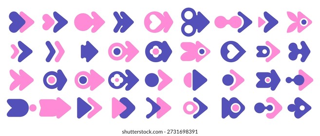 Hand drawn bullet point list with cute triangle and arrow design elements. Social media infographics that utilize playful bullet point designs.