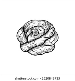 Bolinho desenhado à mão. Ilustração vetorial