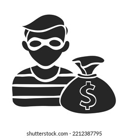 Hand drawn Burglar vector illustration