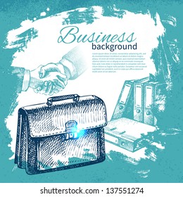 Hand drawn business background