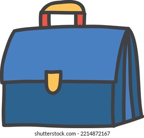 Hand Drawn business bag illustration isolated on background