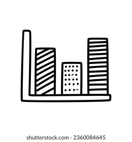 Hand Drawn business chart. Doodle Vector Sketch Illustration