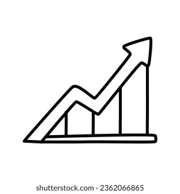 Hand Drawn business chart. Doodle Vector Sketch Illustration