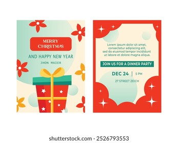 Hand drawn business christmas cards. natal. merry christmas card collection