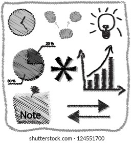 hand drawn business doodles