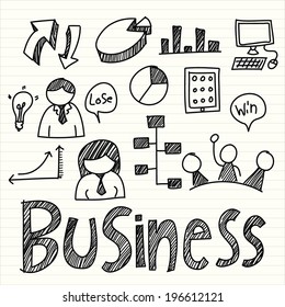hand drawn business doodles