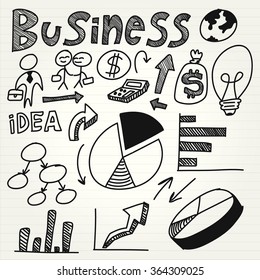 hand drawn business doodles
