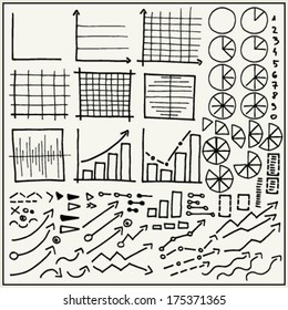 Hand Drawn Business Graph Elements