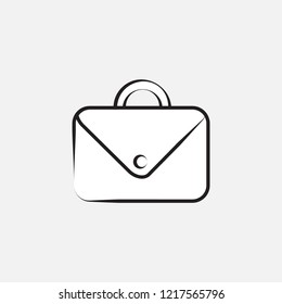 hand drawn business icon, bag icon template design