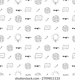 desenho à mão negócio sem emenda plano de fundo