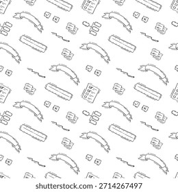 hand drawn business seamless pattern background