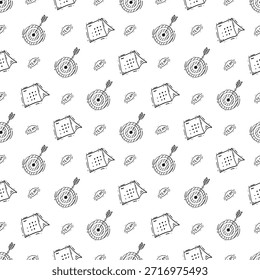 hand drawn business seamless pattern background