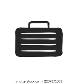 Hand drawn Business suitcase vector illustration