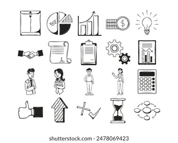 Hand Drawn Business Vector Set