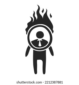 Hand drawn Businessman challenge vector illustration