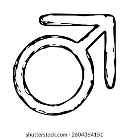 Hand drawn butch gender identity icon Symbol used to represent sex and gender