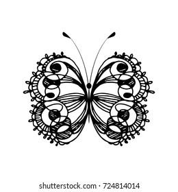 Hand drawn butterfly