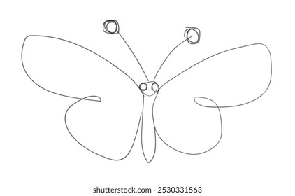 Hand drawn Butterfly with Brush