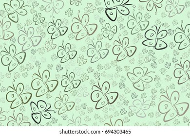 Hand drawn butterfly illustrations background, good for graphic design, wallpapers or booklets. Cartoon style vector graphic.