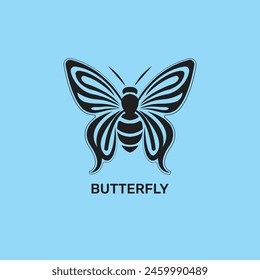 Hand drawn butterfly outline Vector illustration design