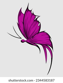 hand drawn butterfly vector design