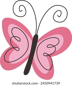 Hand Drawn Butterfly Vector Illustration