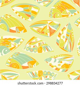 Hand drawn butterfly wings background. Vector seamless pattern.