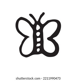 hand drawn of butterfly.perfect for your art