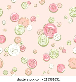 hand drawn buttons pattern