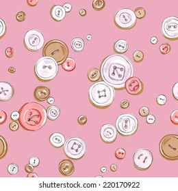 hand drawn buttons pattern