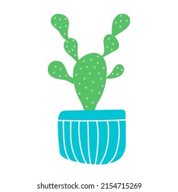  Hand drawn cacti  sketch set for stickers, prints, design and decor. Vector flat illustration