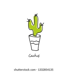 Hand drawn cactus