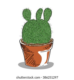  hand drawn cactus