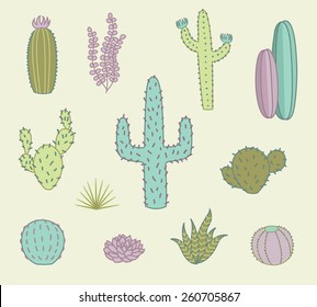 Hand Drawn Cactus Icons