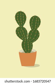 ilustración vectorial de cactus dibujada a mano. creativos diseños florales para tela, envoltura, papel pintado, textiles, prendas de vestir. 